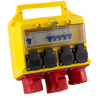 Byggestrømsentral 32A, CEE ut:16A+32A+4x230V