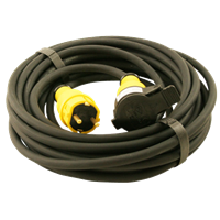 Skjøteledning 3G1,5 mm2 16A/230V sort, ute 10 m