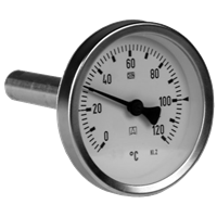 Skivetermometer 0-120° 45 mm føler