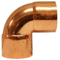 Albue 90º med 2 muffer kapillar 12 mm