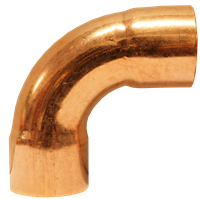 Bend 90° med 2 muffer kapillar 12 mm