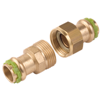 Union 2 muffer, V-press kobber 28 mm x 28 mm