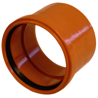 Muffe for limning, PP, rødbrun 110 mm