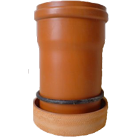 Overgang til betongspiss, PVC-betong, rødbrun 110 mm