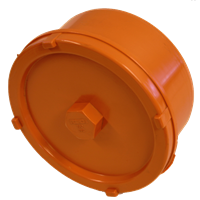 Ters med skrulokk, PP for avløp, rødbrun, 110 mm