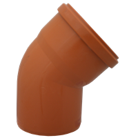 Bend 45°, PP for avløp. rødbrun, Pipelife 110 mm