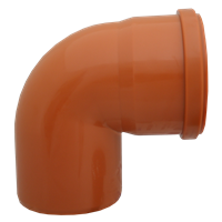 Bend 88°, PP for avløp. rødbrun, Pipelife 110 mm