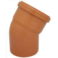 Bend 30°, PVC for avløp. rødbrun, 110 mm