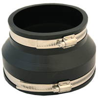 Overgangskobling gummi for avløpsrør 70 mm - 88 mm / 50 mm - 61 mm