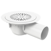 Gulvsluk, Faluplast, Rut 75 mm ROT