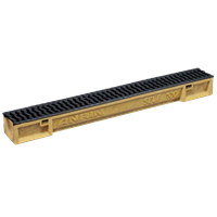 Renne polymerbetong for drenering med stålkant og sandfang, 120x1000mm
