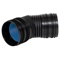 Bend 45° til overvannsrør med 2 muffer, DN 200 mm