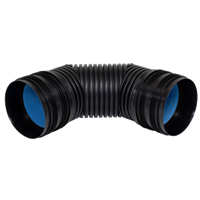 Bend 90° til overvannsrør med 2 muffer, DN 200 mm