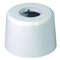 Gulvrosett hvit, for servant/vaskebenk høyde 65 mm, 40 mm