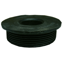 Gummiovergang sort. 83 mm x 50 mm