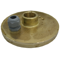 Brønnlokk messing til borhull, 140 mm x 1"