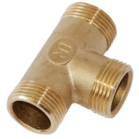 T-Rør utvendig messing, 1/8"