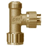 T-rør med løpemutter, Sanipex M17 x 12 mm x M17