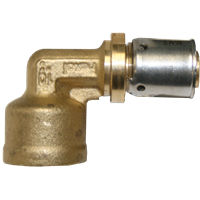 Albu 90° alupex, innvendig, pexal press 50 mm - 1 1/2"