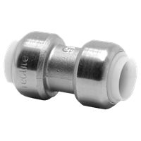 Union med 2 muffer, Tectite Classic, forkrommet, 15 mm