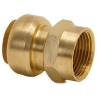 Union innvendig, Tectite Classic, messing, 10 mm x 3/8"