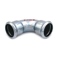 Bend 90° med 2 muffe, M-press galvanisert 12 mm