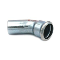 Bend 45° med 1 muffe, M-press galvanisert 15 mm