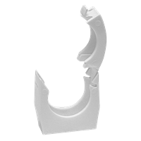 Sneppklamme hvit med låsbøyle, Faluplast, 32 mm