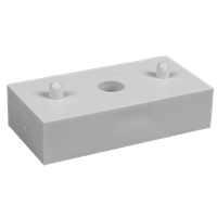 Distans hvit for enkelklamme, H=10 mm, 32-40 mm