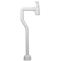 Vannlås f. servant, S-vinklet rør, hvit, gulv, Falu. 40 mm x 1 1/4"