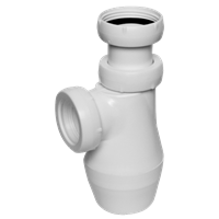 Flaskevannlås f. servant hvit, gulv/vegg, Falu. 32 mm x 1 1/4"