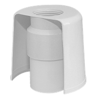 Gulvvannlås f. servant, hvit, muffe/spissende, Falu 40 mm x 50 mm