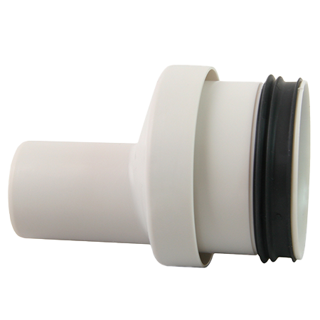 Overgang hvit, skjøtenippel/spissende, Smartline, 75 mm x 40 mm